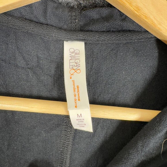 Gilligan & O'Malley Hoodie Women M Medium Black Hooded Long Sleeve Pullover - Picture 5 of 7